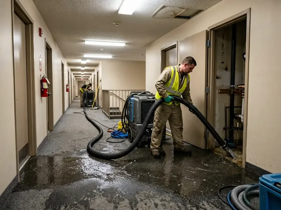 multi-unit-apartment-hallway-f-005 — frequently asked questions, Emergency Burst Pipe Water Extraction & Removal in Lake Dar…